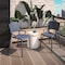 Cosco Outdoor/Indoor Stacking Resin Chair with Square Back and Arms, Navy, 2PK 87532DBL2E - alternate 1